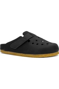 BrandBlack Carrera Black Leather Clog Mule Men Size 8 Women Size 9.5